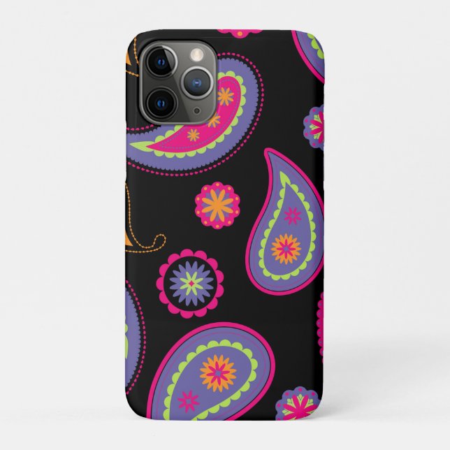 Colorful Paisley Pattern Case-Mate iPhone Case (Back)