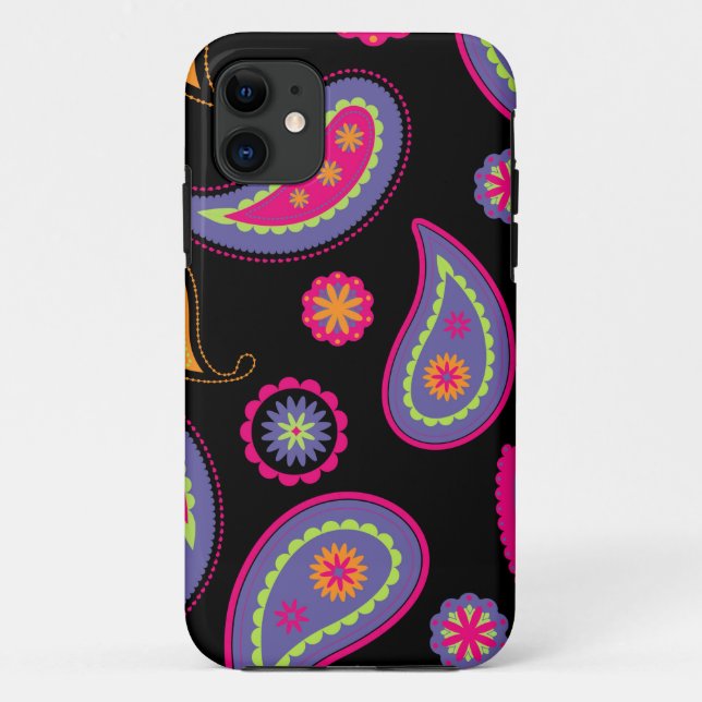 Colorful Paisley Pattern Case-Mate iPhone Case (Back)