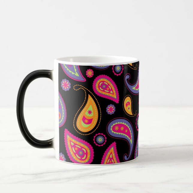 Colorful Paisley Pattern Color Morph Mug (Left)