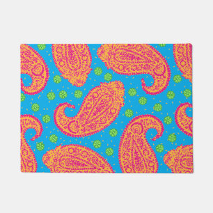 Colorful Paisley Pattern Doormat
