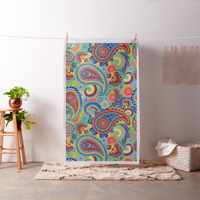 Colorful Paisley Pattern Fabric (In Situ)