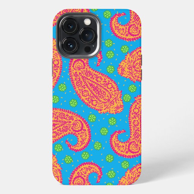 Colorful Paisley Pattern iPhone Case (Back)