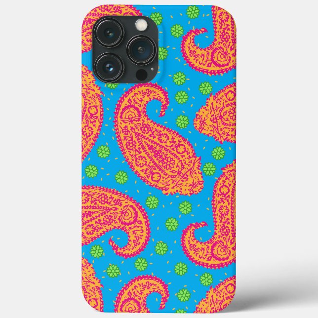 Colorful Paisley Pattern iPhone Case (Back)