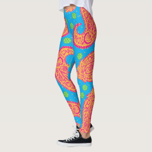 Colorful Paisley Pattern Leggings