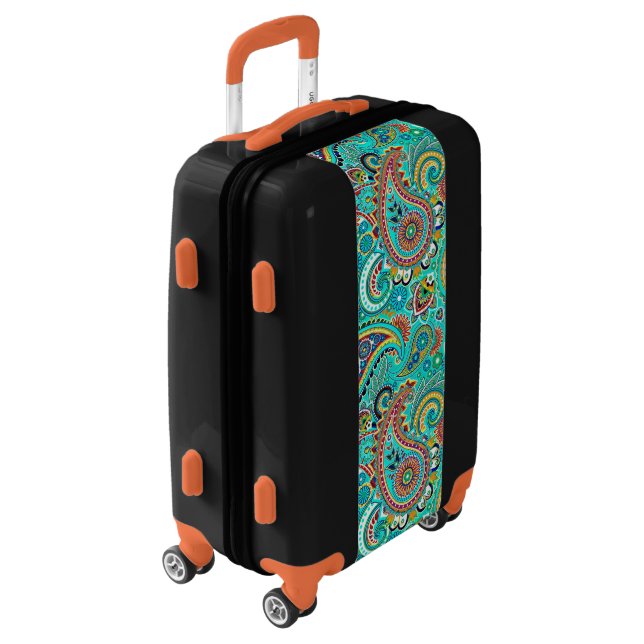 Colorful Paisley Pattern Luggage (Rotated Left)