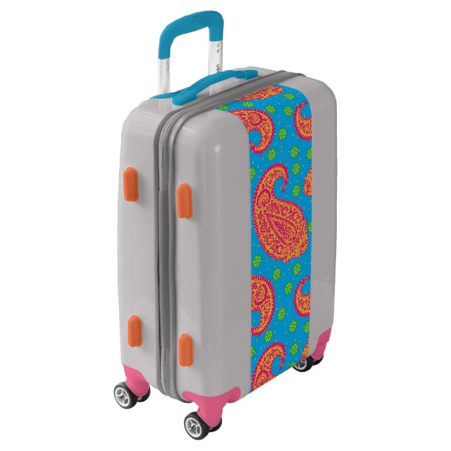 Colorful Paisley Pattern Luggage (Rotated Left)
