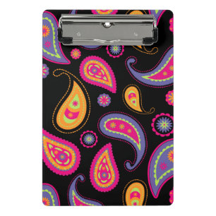 Colorful Paisley Pattern Mini Clipboard