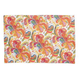 Colorful Paisley Pattern Pillow Case