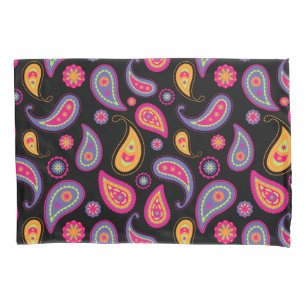 Colorful Paisley Pattern Pillow Case