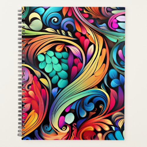Colorful Paisley Pattern Planner