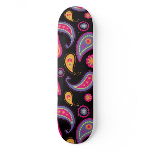Colorful Paisley Pattern Skateboard