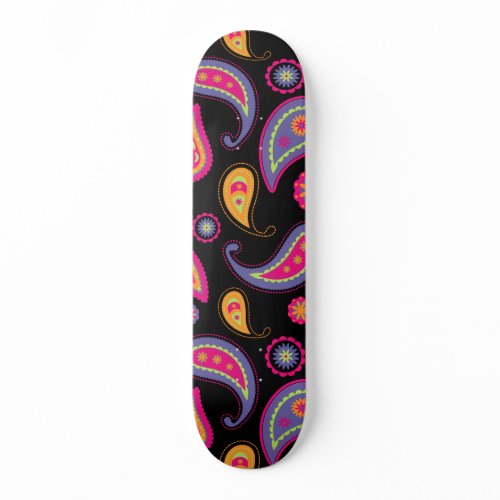 Colorful Paisley Pattern Skateboard