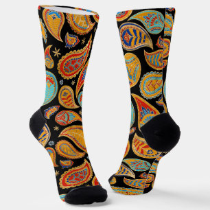 Colorful Paisley Pattern Socks