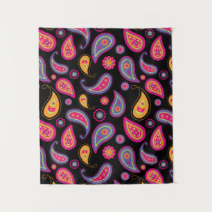 Colorful Paisley Pattern Tapestry
