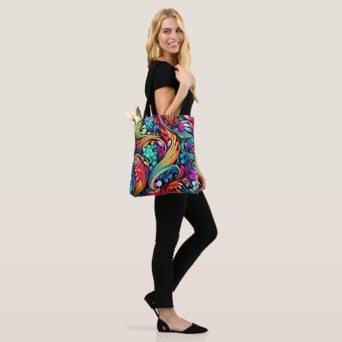 Colorful Paisley Pattern Tote Bag
