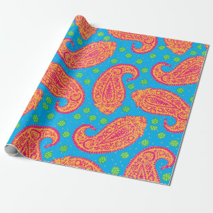 Colorful Paisley Pattern Wrapping Paper