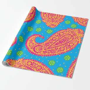 Colorful Paisley Pattern Wrapping Paper