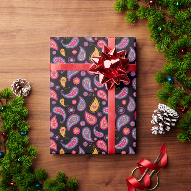 Colorful Paisley Pattern Wrapping Paper (Holiday Gift)