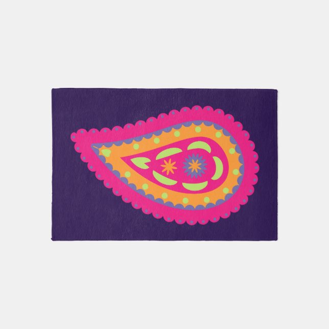 Colorful Paisley Rug (Front)