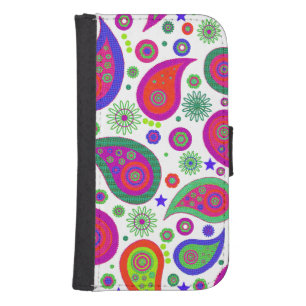 Colorful Paisley Samsung Galaxy S4 Wallet Case