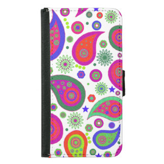 Colorful Paisley Samsung Galaxy S5 Wallet Case