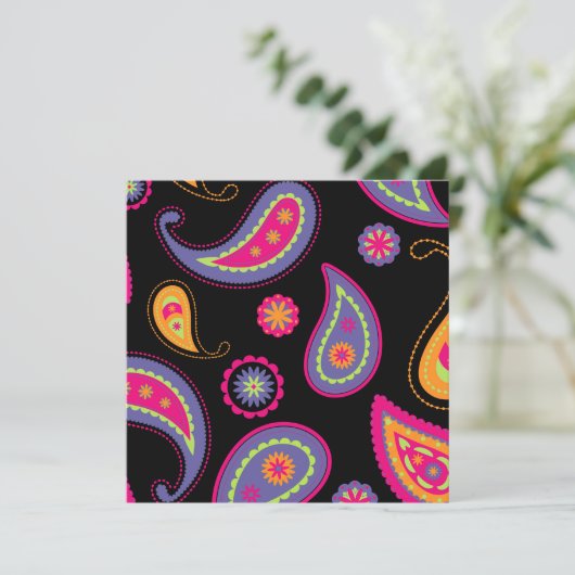 Colorful Paisley seamless Pattern (Standing Front)