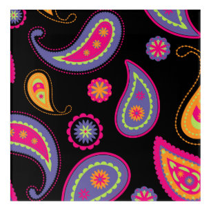 Colorful Paisley seamless Pattern Acrylic Print