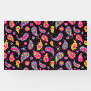 Colorful Paisley seamless Pattern Banner