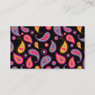 Colorful Paisley seamless Pattern Business Card