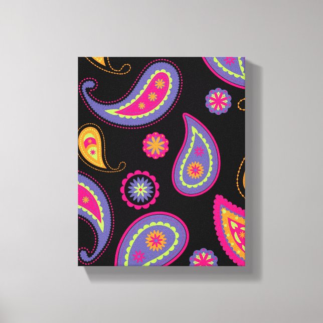 Colorful Paisley seamless Pattern Canvas Print (Front)