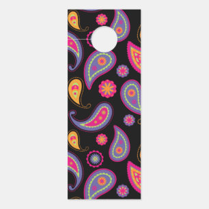 Colorful Paisley seamless Pattern Door Hanger