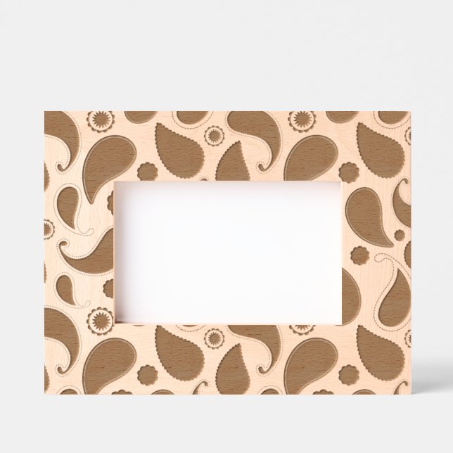 Colorful Paisley seamless Pattern Engraved Frames (Front)