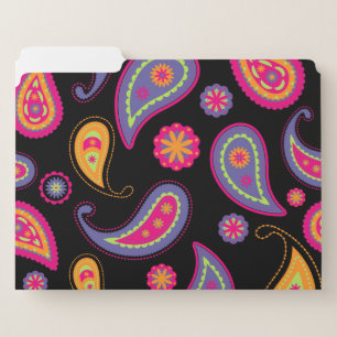 Colorful Paisley seamless Pattern File Folder