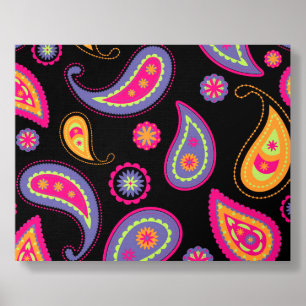 Colorful Paisley seamless Pattern Foam Core Photo Tile