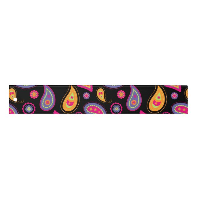 Colorful Paisley seamless Pattern Ruler (Front)