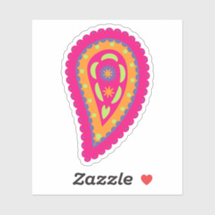 Colorful Paisley Sticker
