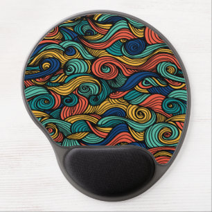 Colorful Paisley Swirl Gel Mouse Pad