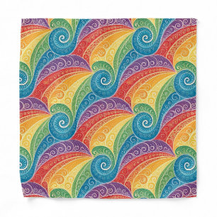 Colorful Paisley Swirl Pattern Bandana