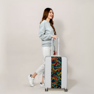 Colorful Paisley Swirl Travel Luggage