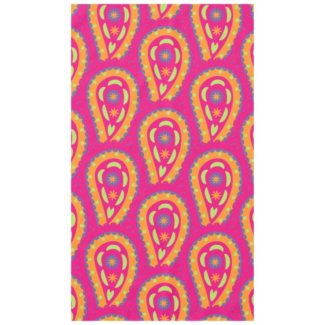 Colorful Paisley Tablecloth (Front)