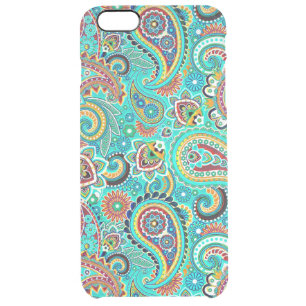 Colorful Paisley Clear iPhone 6 Plus Case