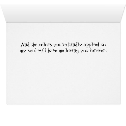 Colorful Palette Artist Greeting Card (Inside Horizontal (Bottom))