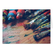 Colorful Palette Artist Greeting Card (Front Horizontal)