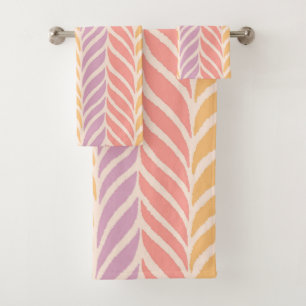 Colorful Palm Leaves Pattern Bath Towel Set