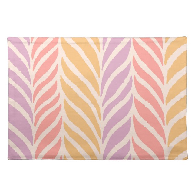 Colorful Palm Leaves Pattern Cloth Placemat (Front)
