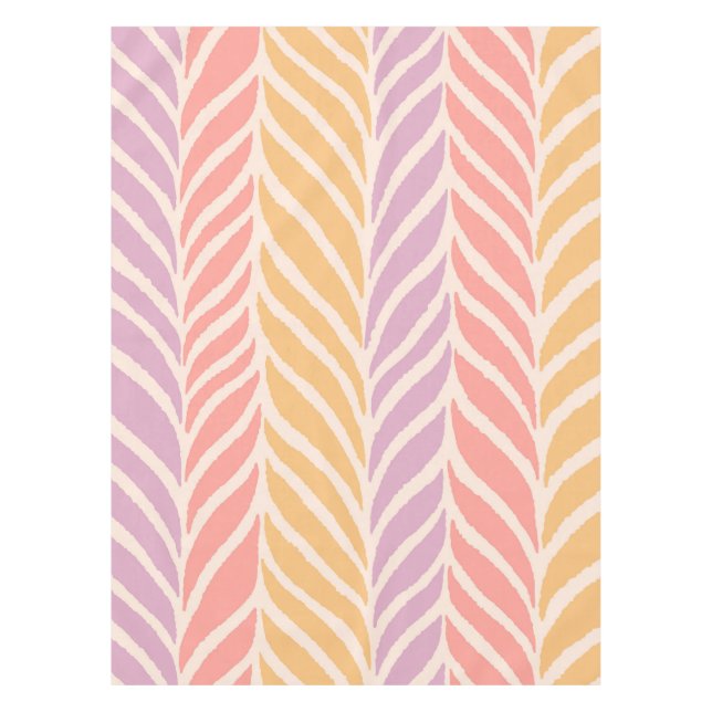 Colorful Palm Leaves Pattern Tablecloth (Front)