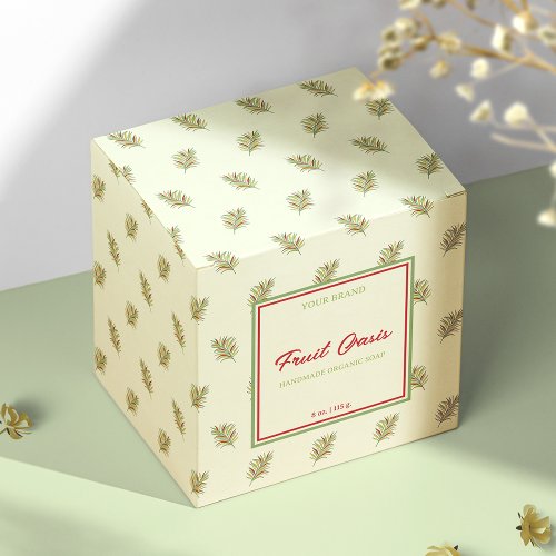 Colorful Palm Leaves Soap Product Box Packaging