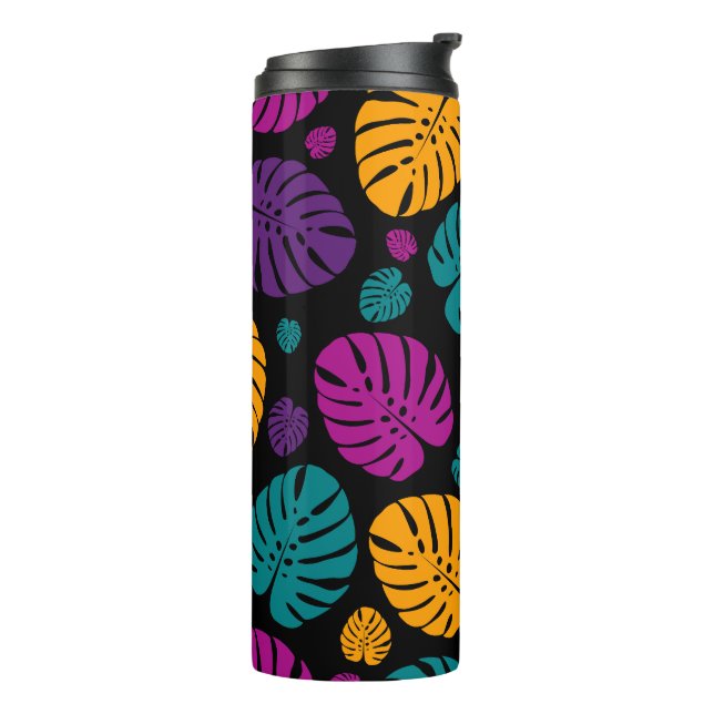 Colorful Palm Leaves Thermal Tumbler (Rotated Left)