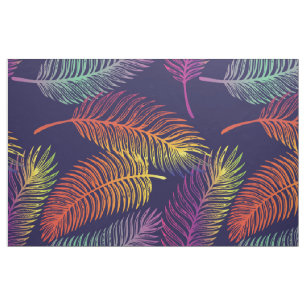Colorful Palm Leaves Tropical Tree Summer Vibes Fabric