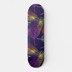 Colorful Palm Leaves Tropical Tree Summer Vibes Skateboard